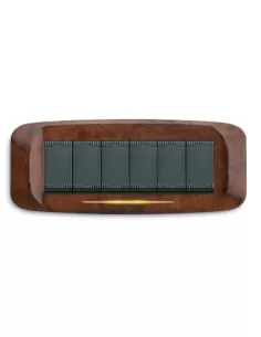 Ave 6-module die-cast plate, briar root underplate, 45pb96rd, Banquise series